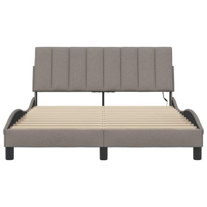 Рамка за легло без матрак Hanko, таупе, 140x200 см плат