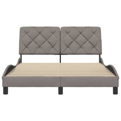 Рамка за легло без матрак, таупе, 140x200 см плат