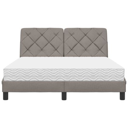 Легло с матрак, таупе, 140x200 см, плат