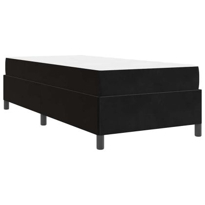 Рамка за легло с матрак Черно 90 x 200 cm текстил