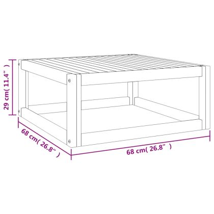 Маса за кафе, 68x68x29 см, акациево дърво масив