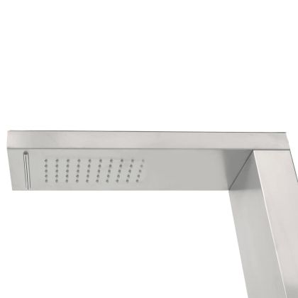 Градински душ, неръждаема стомана, квадратен