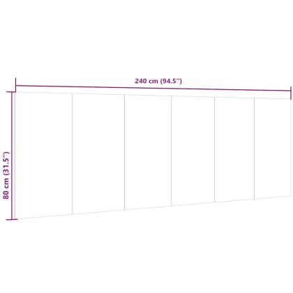 Стенна табла за легло дъб сонома 240x1,5x80 см инженерно дърво