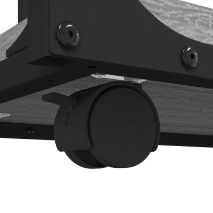 Странична маса с колела сив сонома 50x35x55,5см инженерно дърво