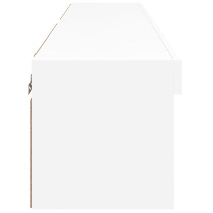 ТВ шкафове с LED осветление 2 бр бели 60x30x30 см