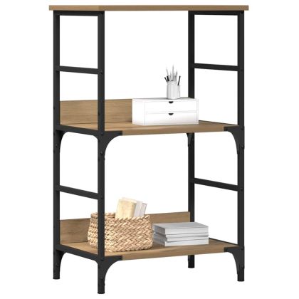 Библиотека, дъб артизан, 50x33x82 см, инженерно дърво