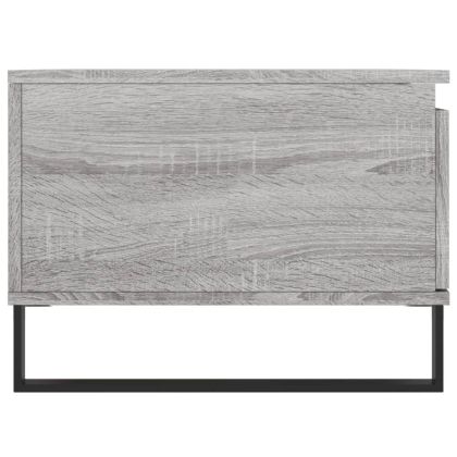 Кафе маса, сив сонома, 90x50x36,5 см, инженерно дърво