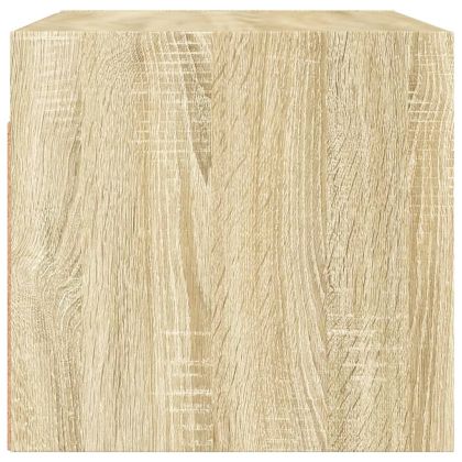 Стенни шкафове със стъклени врати 2 бр дъб сонома 68,5x37x35 см