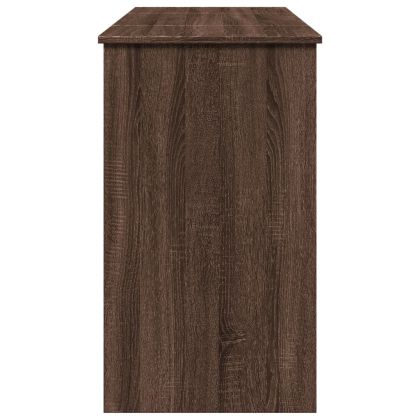 Тоалетка с огледало, кафяв дъб, 100x45x76 см