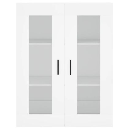 Висок шкаф, бял, 69,5x34x180 см, инженерно дърво