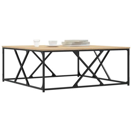 Кафе маса, дъб сонома, 100x100x40 см, инженерно дърво