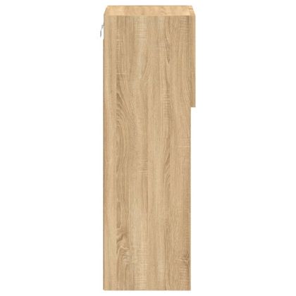 ТВ шкаф с LED осветление, дъб сонома, 30,5x30x90 см