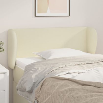 Горна табла с уши, кремава, 103x23x78/88 см, изкуствена кожа