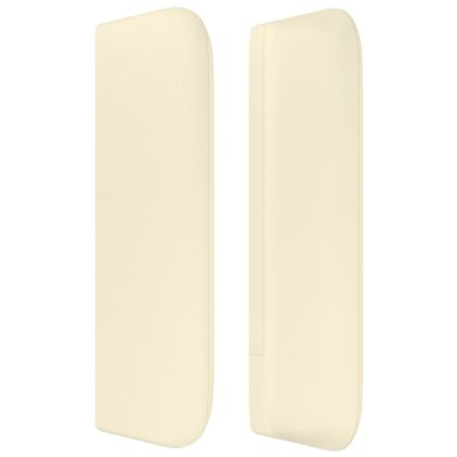 Горна табла за легло, кремава, 103x16x78/88 см, изкуствена кожа