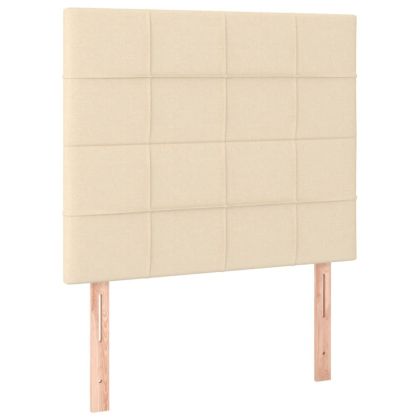 Боксспринг легло с матрак, кремаво, 120x200 см, плат