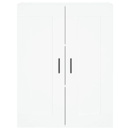 Висок шкаф, бял, 69,5x34x180 см, инженерно дърво