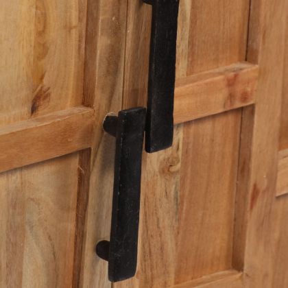 Сайдборд, акациево дърво масив, 60x35x76 см кафяв