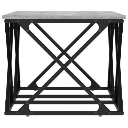 Кафе маса, сив сонома, 100x49x40 см, инженерно дърво