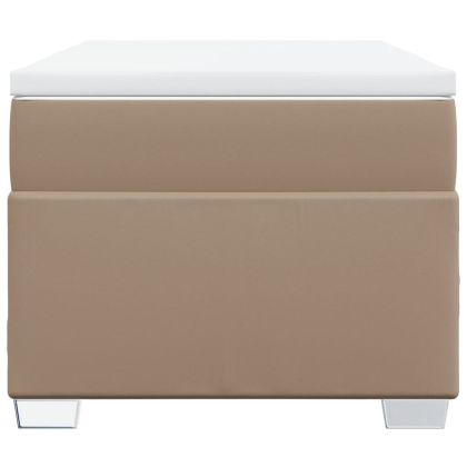 Боксспринг легло с матрак, капучино, 90x200 см, изкуствена кожа