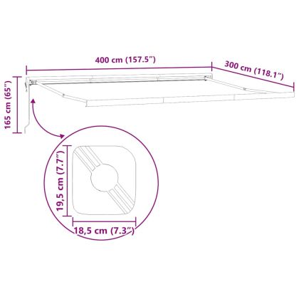Сенник Бяло 4 × 3 m Метал