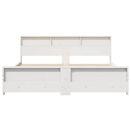 Рамка за легло с таблото Бяло 200 x 200 cm Инженерно дърво