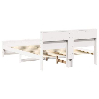 Рамка за легло с таблото Бяло 150 x 200 cm Инженерно дърво