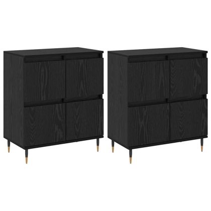 Скейдбордове 2 pcs Черен дъб 120 x 35 x 70 см Инженерно дърво