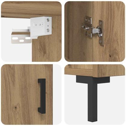 Висок шкаф дъб артизан 69,5 x 34 x 180 см Инженерно дърво