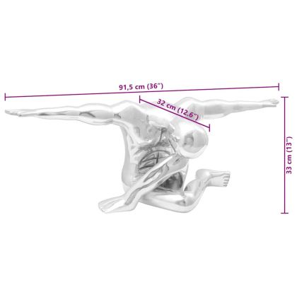 Скулптура Сребрист 91,5 x 32 x 33 см Алуминий
