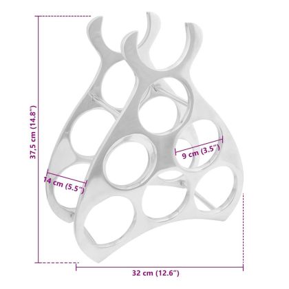 Винен рафт Сребрист 38 x 33 x 13 см Алуминий