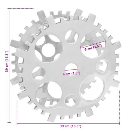Винен рафт Сребрист 39 x 39 x 14 см Алуминий