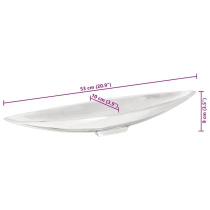 Кошница с плодове Сребрист 54 x 9 x 10 см Алуминий