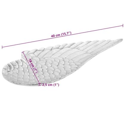 Кошница с плодове 2 pcs Сребрист 40 x 18 x 2.5 см Алуминий