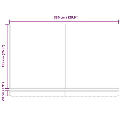 Резервен плат за тента Антрацит и бял 350 x 200 cm Платно