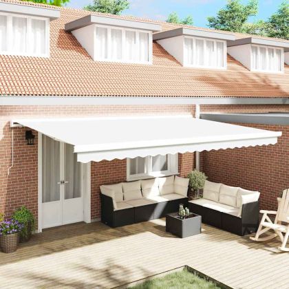 Резервен плат за тента Бяло 500 × 350 cm Платно