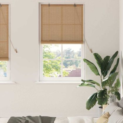 Ролетна щора С завеси Кафяво 80 x 220 cm бамбук