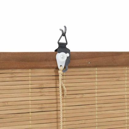 Ролетна щора С завеси Кафяво 140 x 160 cm бамбук