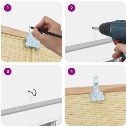 Ролетна щора С завеси Природа 90 x 220 cm бамбук