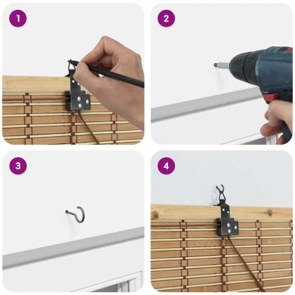 Ролетна щора С завеси Природа 80 x 160 cm бамбук