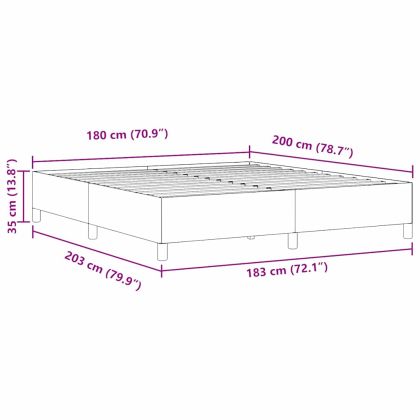 Рамка за легло Сивозелен 180 x 200 cm Кадифе