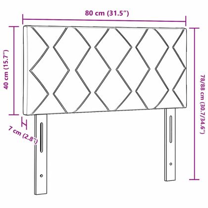 Облегалка за глава с таблото Тъмен кафяв 80 cm Изкуствена