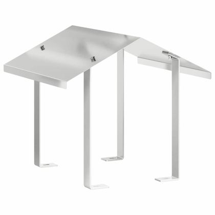 Капак за камина Сребрист 40 x 40 x 37.5 см Неръждаема стомана