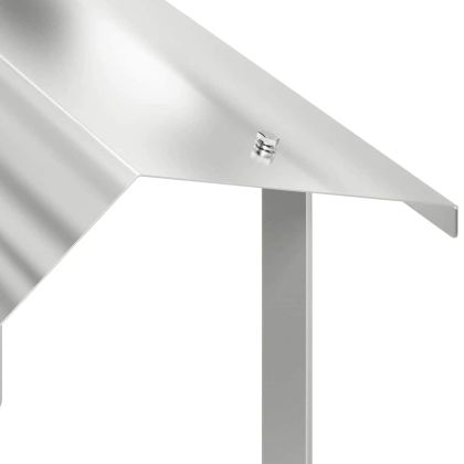 Капак за камина Сребрист 40 x 40 x 37.5 см Неръждаема стомана