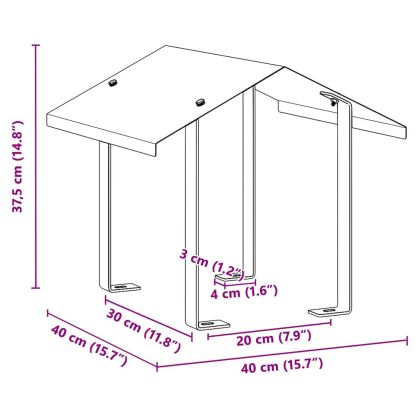 Капак за камина Сребрист 40 x 40 x 37.5 см Неръждаема стомана
