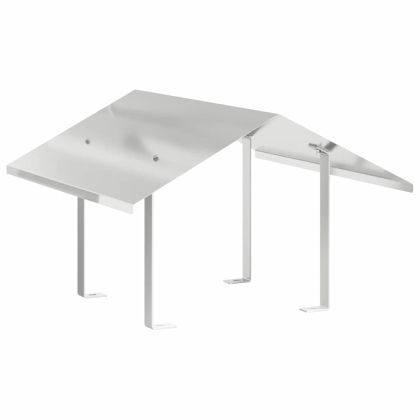 Капак за камина Сребрист 60 x 60 x 38 cm Неръждаема стомана