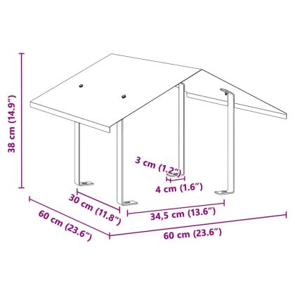 Капак за камина Сребрист 60 x 60 x 38 cm Неръждаема стомана