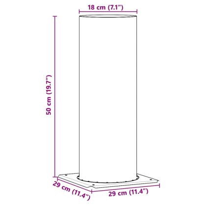 Разширение на коминна глава Сребрист 29 x 29 x 50 см
