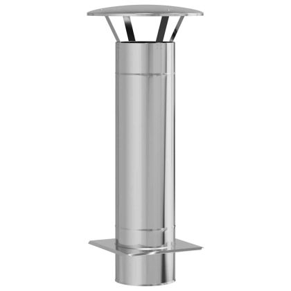 Разширение за комин Сребрист 35 x 35 x 82 см Неръждаема стомана