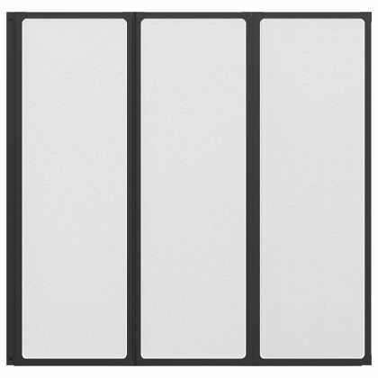 Душ параван Черно 120 x 2 x 117 см Алуминий