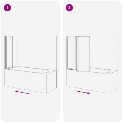 Душ параван Черно 120 x 2 x 117 см Алуминий